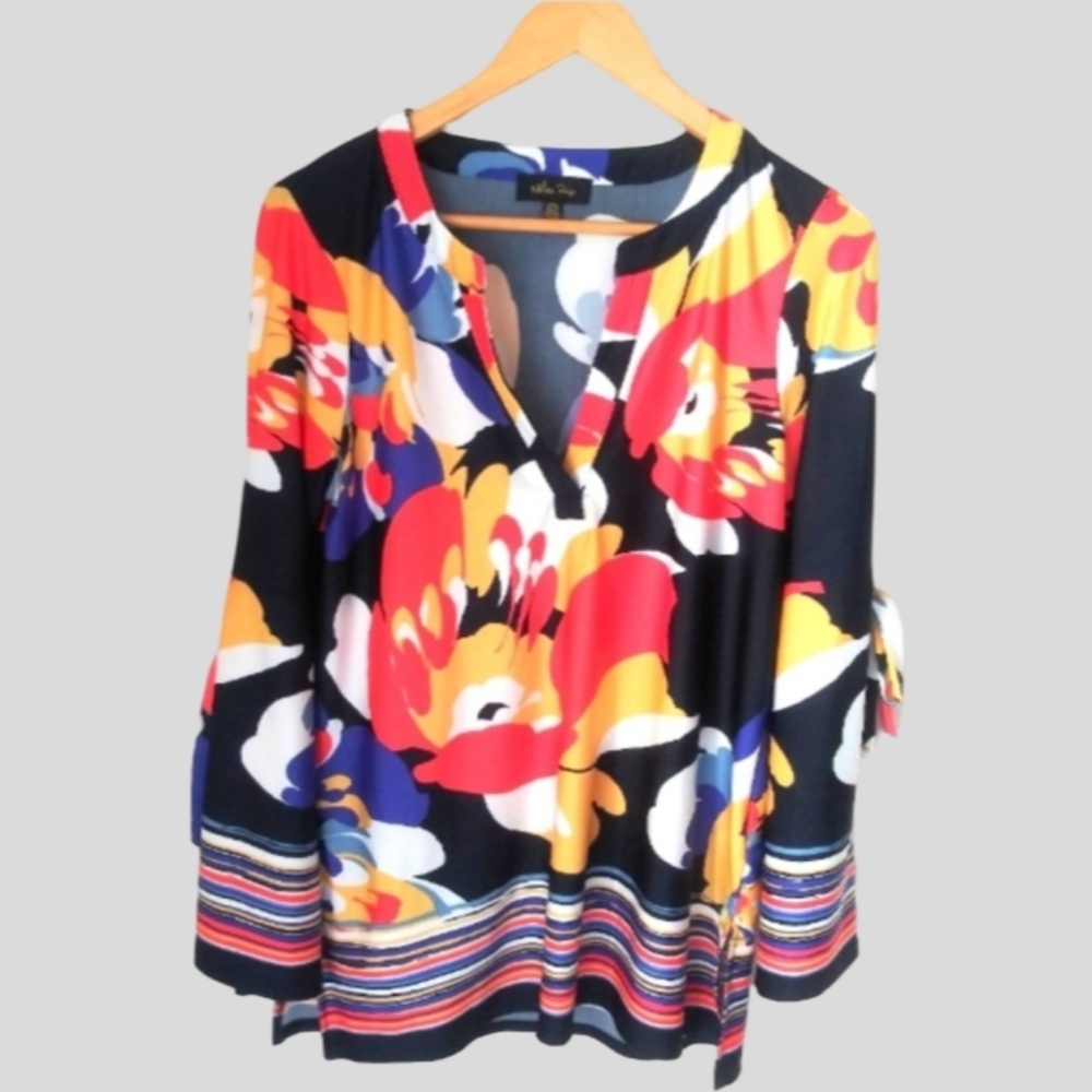 Melissa Paige Womens Plus Size Blouse Size 1X💰2/20💰 - Picture 2 of 6